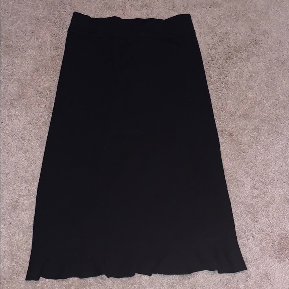 Black Knit midi skirt